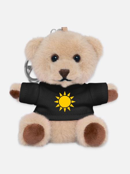 Sonne Sommer Urlaub minimal Design Geschenk  - Teddy Schlüsselanhänger - Schwarz