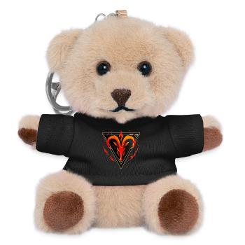 Widder-Feuerzeichen – Tierkreis von Kék-Ina - Teddy Schlüsselanhänger - Schwarz - Vorne