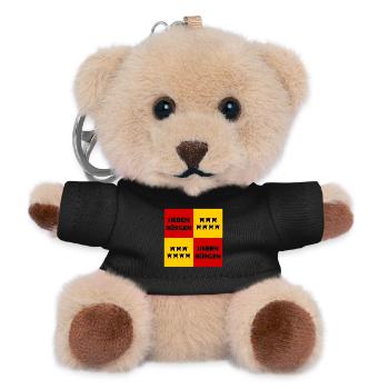 Siebenbürgen Quadrat Muster - Teddy Schlüsselanhänger - Schwarz - Vorne