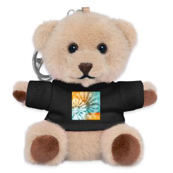 Balearic Islands Tie-Dye - Teddy Keyring - black - Front