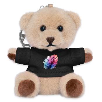 Prismatic Feather Gradient - Teddy Keyring - black - Front