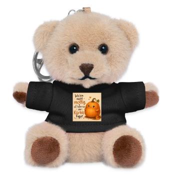 Kürbis Figur Humor Spruch - Teddy Schlüsselanhänger - Schwarz - Vorne
