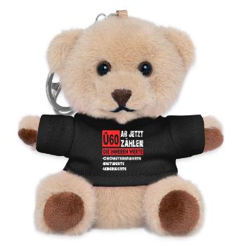 60 Jahre Innere Werte Cholesterin Blutwerte - Teddy Schlüsselanhänger - Schwarz - Vorne