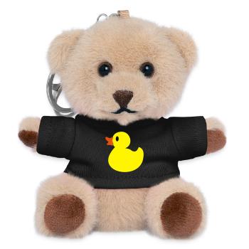 rubber duck - Teddy Keyring - black - Front
