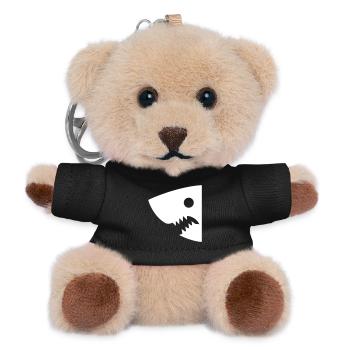 Hai Kopf - Teddy Schlüsselanhänger - Schwarz - Vorne