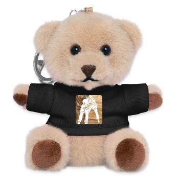 Hosenlupf Scgwingen Schwinger sind aus hartem Holz - Teddy Schlüsselanhänger - Schwarz - Vorne