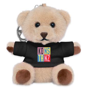 Konstanz Städte Design - Teddy Schlüsselanhänger - Schwarz - Vorne