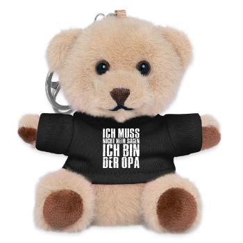 Ich Muss Nicht Nein Sagen Ich Bin Der Opa - Teddy Schlüsselanhänger - Schwarz - Vorne