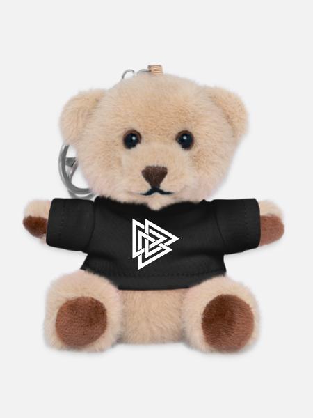 Geometric Braid Line - Teddy Keyring - black