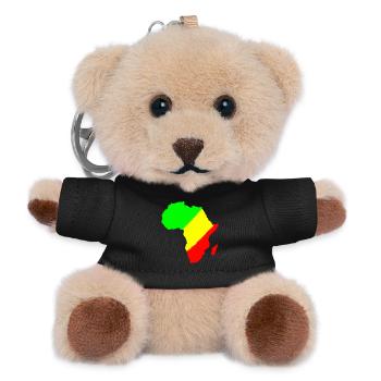 afrique - Porte-clés ourson - noir - Devant