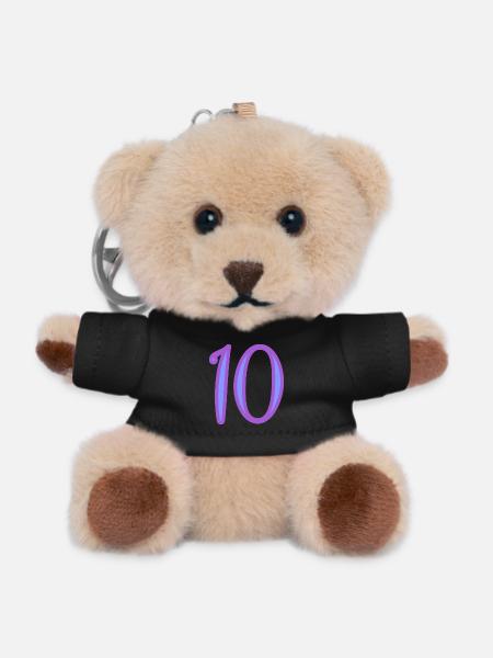 10 - Teddy Schlüsselanhänger - Schwarz