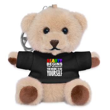 LGBTQIA+ - Teddy Schlüsselanhänger - Schwarz - Vorne