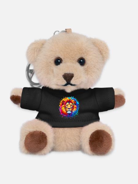 Löwe - Teddy Schlüsselanhänger - Schwarz