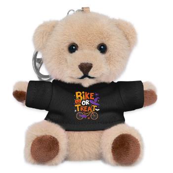 Halloween-Fahrrad oder Leckerli-Illustration - Teddy Schlüsselanhänger - Schwarz - Vorne