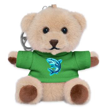 Shark - Teddy Keyring - green - Front
