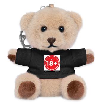 Nur für Erwachsene 18+ Design - Teddy Schlüsselanhänger - Schwarz - Vorne