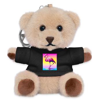 flamingo - Teddy Keyring - black - Front