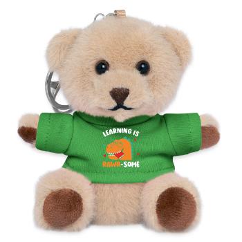 Dinosaur Kindergarten Elementary Kids - Teddy Keyring - green - Front