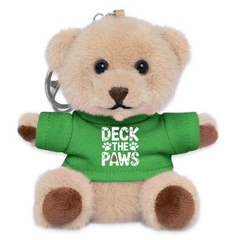 Deck the Paws Weihnachtsfeier - Teddy Schlüsselanhänger - Grün - Vorne