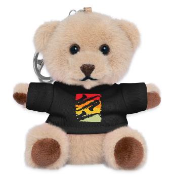 Saxophone Saxophonist Musical Instrument - Teddy Keyring - black - Front