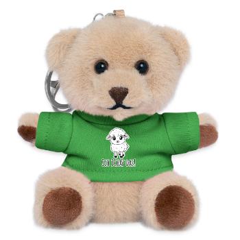 I can do it! The little lamb has self-confidence - Teddy Keyring - green - Front