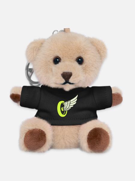 Rad Flügel - Teddy Schlüsselanhänger - Schwarz