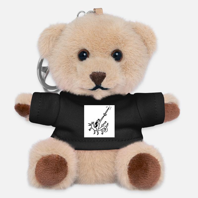 Held_mit_Schwert - Porte-clés ourson - noir
