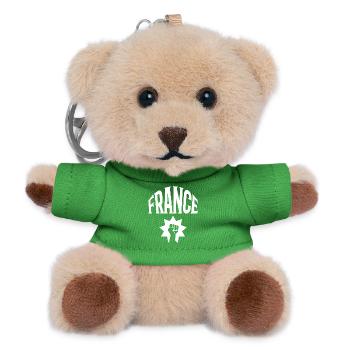 France - Teddy Keyring - green - Front