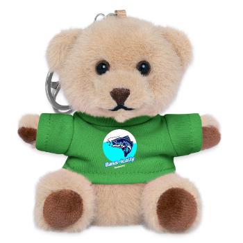 Bassmäßig großartig - Teddy Schlüsselanhänger - Grün - Vorne