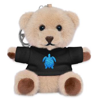 Blue Sea Turtle - Teddy Keyring - black - Front