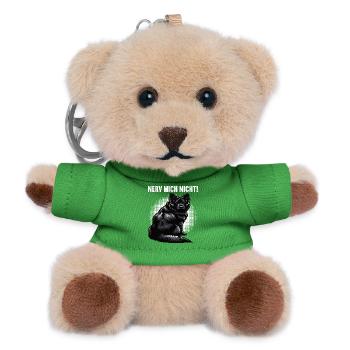 Nerv Mich Nicht Schwarzer Schäferhund Schäferhunde - Teddy Schlüsselanhänger - Grün - Vorne