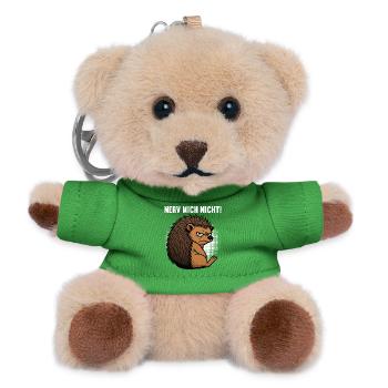 Nerv Mich Nicht Igel Igelliebhaber Igelfan Stachel - Teddy Schlüsselanhänger - Grün - Vorne