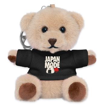 Japan Fashion Kawaii Onigiri - Teddy Keyring - black - Front