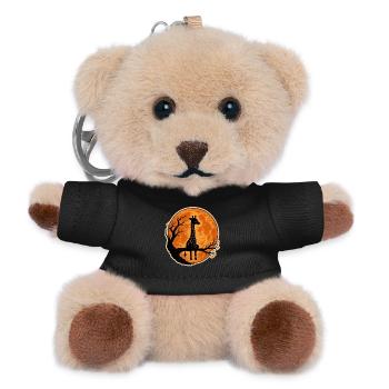 Giraffe with Full Moon Classic Halloween T-Shirt - Teddy Keyring - black - Front