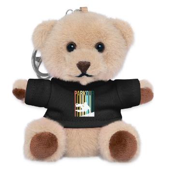 Parkour Retro - Teddy Schlüsselanhänger - Schwarz - Vorne