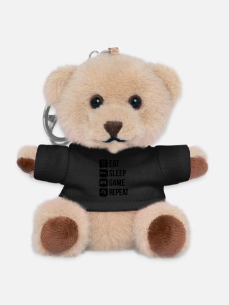 eat sleep game repeat - Porte-clés ourson - noir
