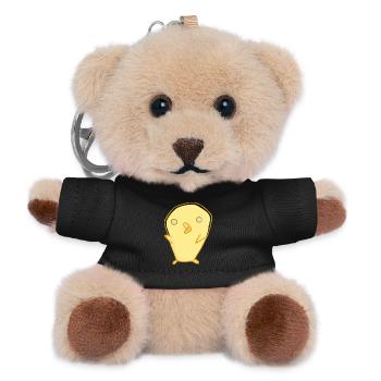 Niedliche kleine Ente - Teddy Schlüsselanhänger - Schwarz - Vorne