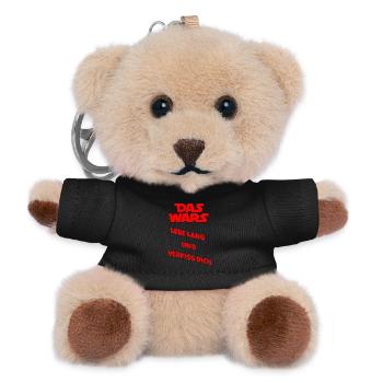 Lebe lang und Verpiss dich - Teddy Schlüsselanhänger - Schwarz - Vorne