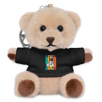 Level 18 Complete Controller 18.Geburtstag - Teddy Schlüsselanhänger - Schwarz - Vorne