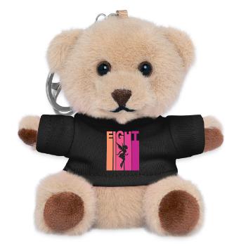 8th Birthday Girl Fairy - Teddy Keyring - black - Front
