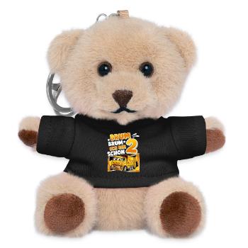 2 Jahre Kinder Müllauto - Teddy Schlüsselanhänger - Schwarz - Vorne