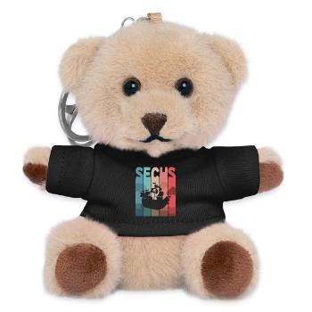 Piratenschiff 6 Jahre Kinder - Teddy Schlüsselanhänger - Schwarz - Vorne