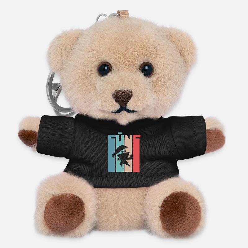 Ninja 5 Jahre - Teddy Schlüsselanhänger - Schwarz