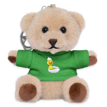 Duck Bathing Bathtub - Teddy Keyring - green - Front