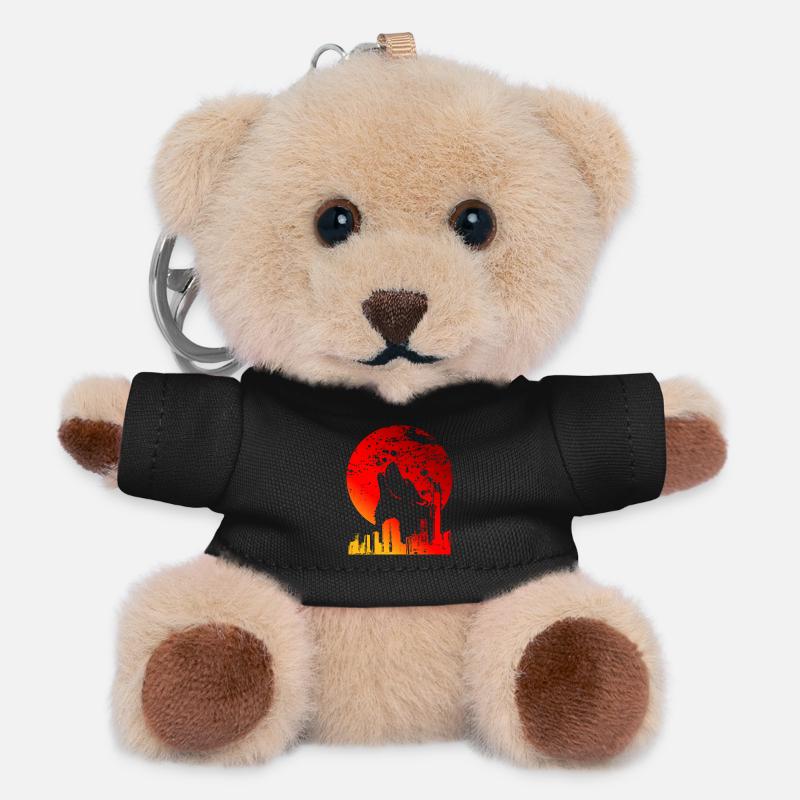 BLOOD MOON | RED FULL MOON GIFTS - Teddy Keyring - black