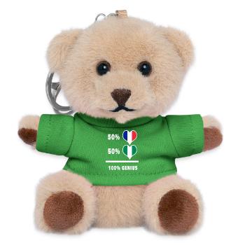 The France and Nigeria genius / gift - Teddy Keyring - green - Front