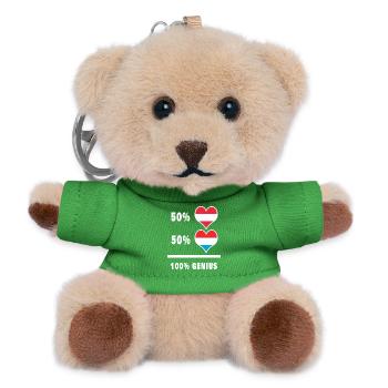 Austria and Luxembourg brilliant / Gift - Teddy Keyring - green - Front