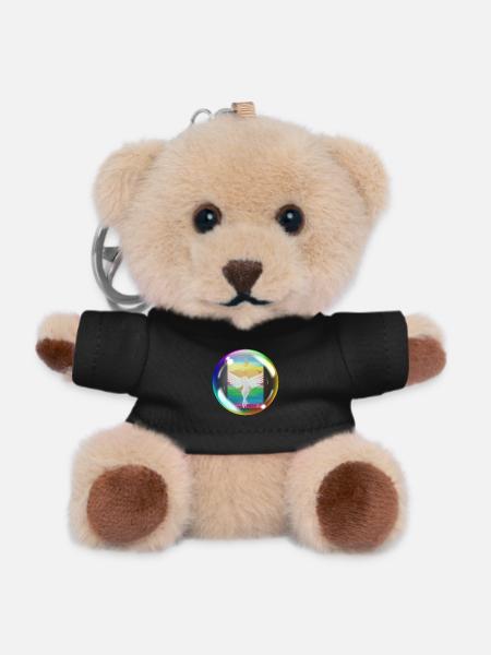 Regenbogen-Engel der Liebe Sonja Ariel von Staden - Teddy Schlüsselanhänger - Schwarz