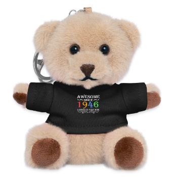 1946 - Jahrgang 1946 - Fantastisch seit 1946 - Teddy Schlüsselanhänger - Schwarz - Vorne