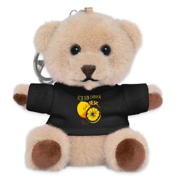 ich bin immer sauer Vitamin C Zitrone - Teddy Schlüsselanhänger - Schwarz - Vorne